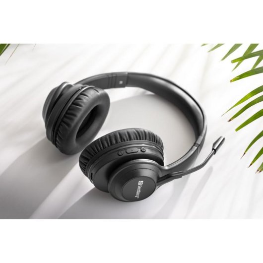 Auriculares Sandberg 126-45 inalámbricos Bluetooth con Cancelación de Ruido, Micrófono y 24h autonomía, negro