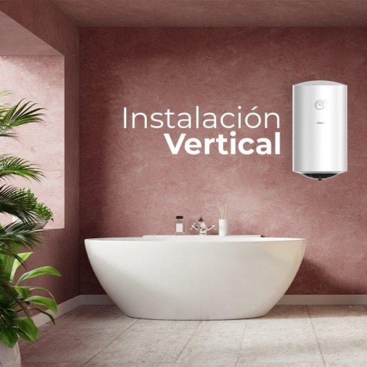 Termo eléctrico Nilson 50L 1500W vertical blanco manual con kit completo