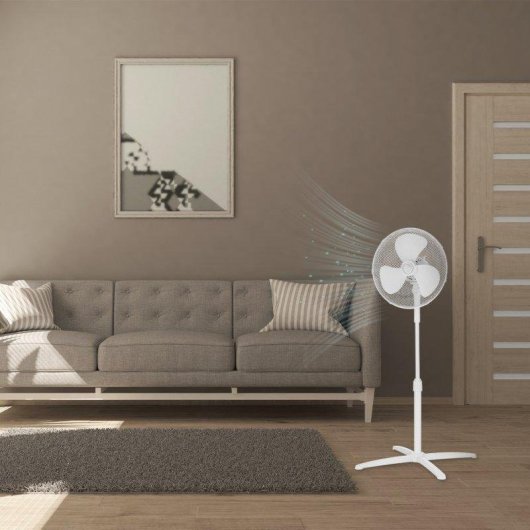 Ventilador de pie Hyundai HVP401400O 14" 40W 3 velocidades oscilación blanco