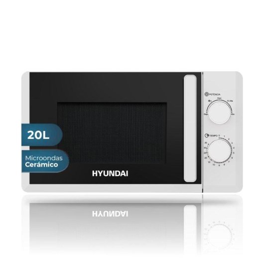 Microondas Hyundai HMC207W00 20 Litros 700 W Manual Base Cerámica Blanco