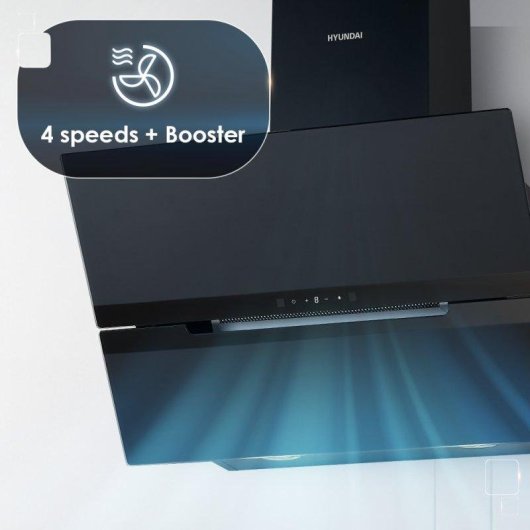 Campana extractora Hyundai HCDE70DCB00 Doble tiro 70 cm Booster táctil