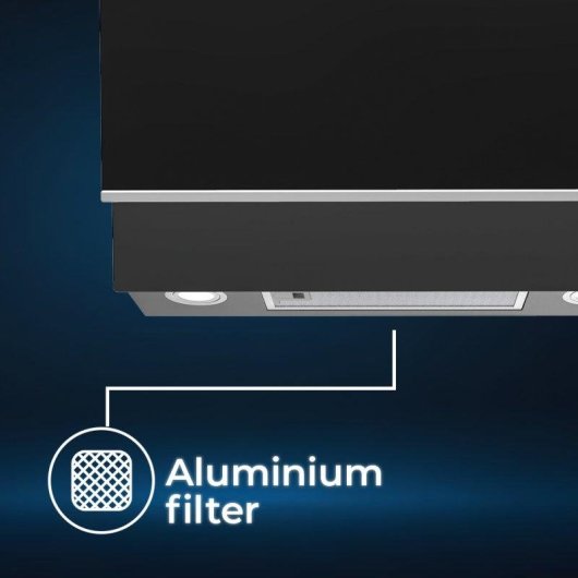 Campana extractora Hyundai HCPD600AN Doble tiro 60cm con control táctil Booster