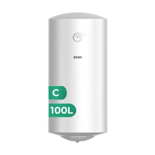 Termo eléctrico Svan 100L 1500W vertical blanco manual con válvula seguridad
