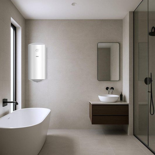 Termo eléctrico Svan 100L 1500W vertical blanco manual con válvula seguridad