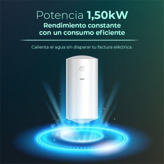 Termo eléctrico Svan 100L 1500W vertical blanco manual con válvula seguridad