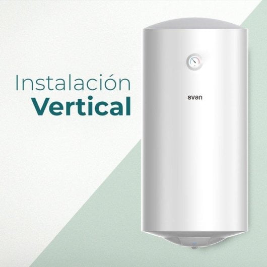 Termo eléctrico Svan 100L 1500W vertical blanco manual con válvula seguridad