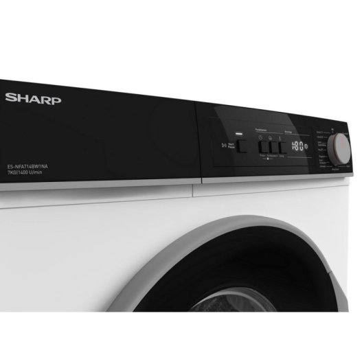 Máquina de Lavar Roupa Sharp ES-NFA714BW1NA-DE 7kg 1400rpm A Branco Inverter