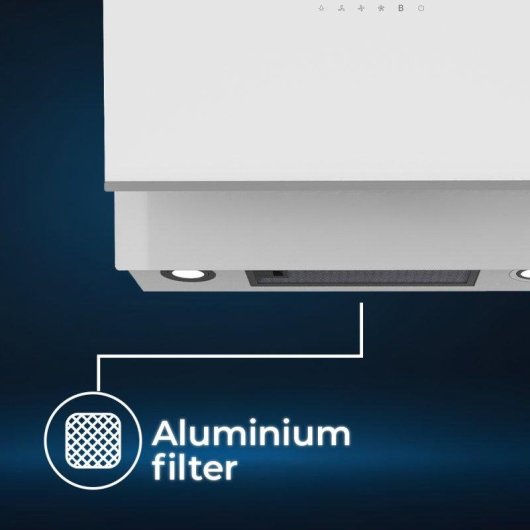 Campana extractora Hyundai HCPD600AB Doble tiro 60 cm con control táctil y Booster