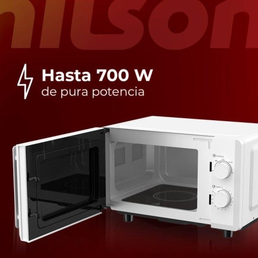 Microondas Nilson NMWC2700 20 Litros 700 W Manual Base Cerámica LED