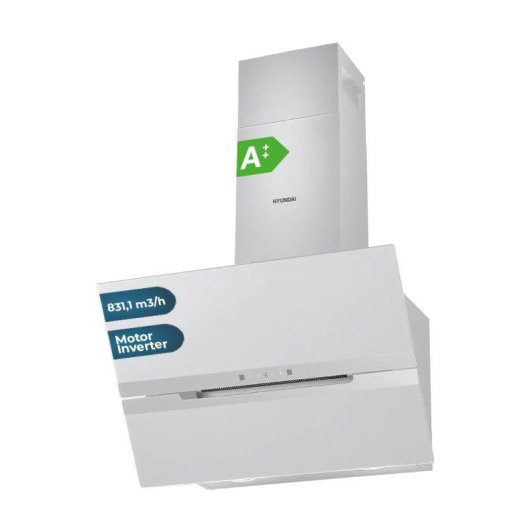 Campana extractora Hyundai HCDE60DCW00 Inverter Doble Tiro 60cm Booster
