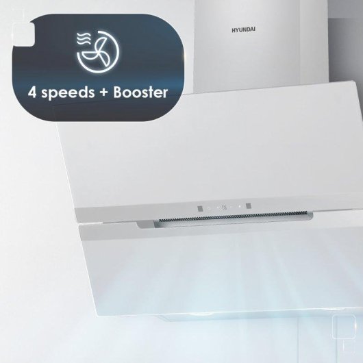 Campana extractora Hyundai HCDE60DCW00 Inverter Doble Tiro 60cm Booster