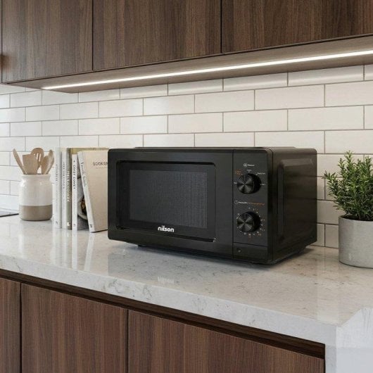 Microondas Nilson NMW2701N 19 Litros 700 W Manual Negro con LED y Temporizador
