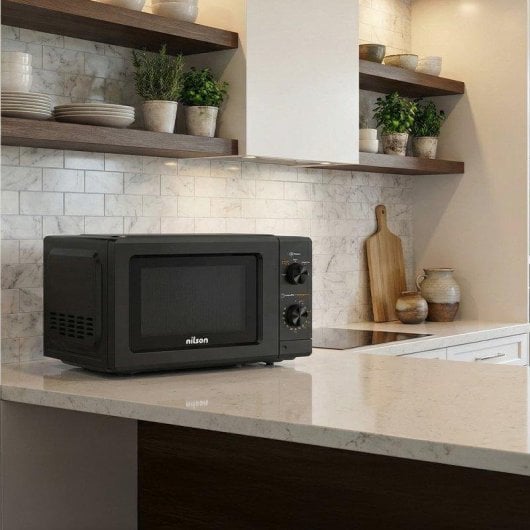Microondas Nilson NMW2701N 19 Litros 700 W Manual Negro con LED y Temporizador