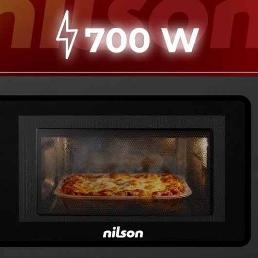 Microondas Nilson NMW2701N 19 Litros 700 W Manual Negro con LED y Temporizador