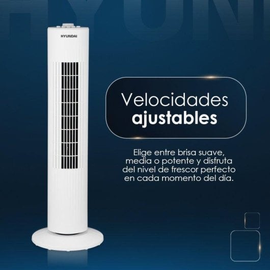 Ventilador de torre Hyundai HVT302800O 28" 3 velocidades temporizador oscilación