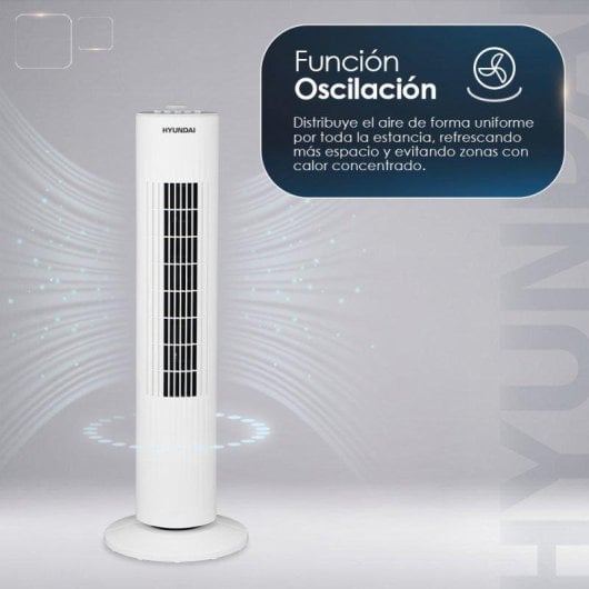 Ventilador de torre Hyundai HVT302800O 28" 3 velocidades temporizador oscilación
