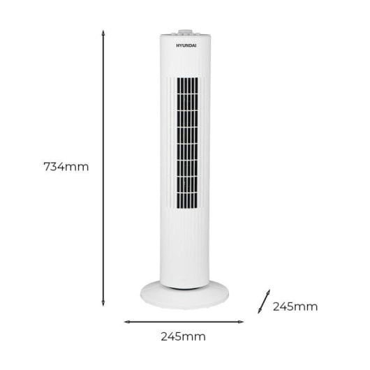 Ventilador de torre Hyundai HVT302800O 28" 3 velocidades temporizador oscilación