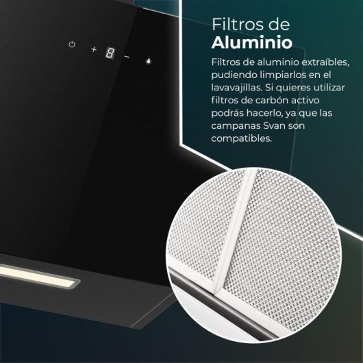 Campana extractora Svan SCPD901AN Doble tiro 90cm con motor Inverter