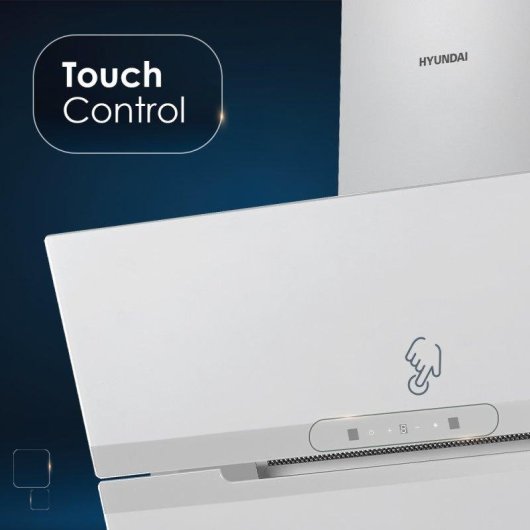 Campana extractora Hyundai HCDE70DCW00 Doble tiro 70 cm Booster cristal blanco