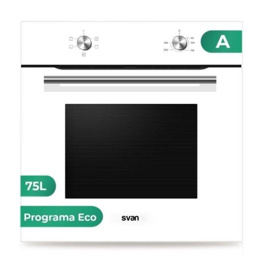 Forno Encastre Svan SH4700EB Limpeza Manual 75L 60cm Classe A Branco