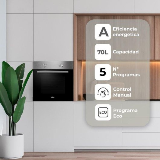 Horno Nilson NH4700EX Manual 70L 60cm 4 Programas Inox