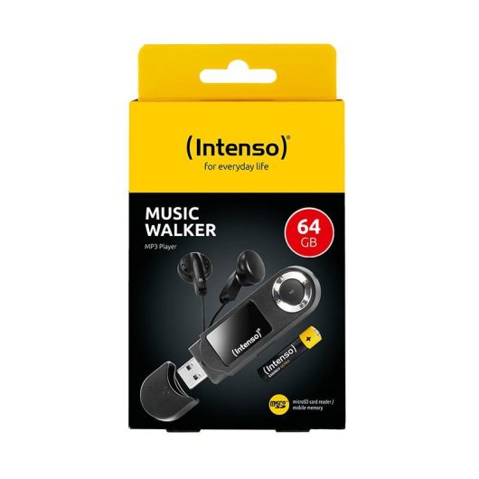 Lettore MP3 Intenso Music Walker 64GB nero con cuffie