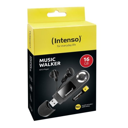 Lettore MP3 Intenso 3601470 16GB LCD USB 2.0 Nero Cuffie Incluse