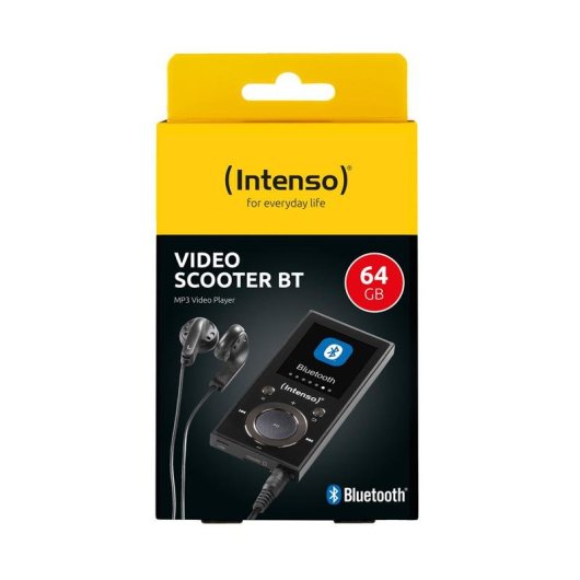 Lettore MP4 Intenso Video Scooter BT 64GB Bluetooth 5.0 LCD 1.8" Nero
