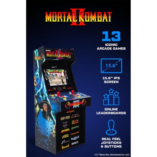 Cabinet Arcade Verticale Arcade1Up MKB-A-405729 15.6 pollici 13 giochi