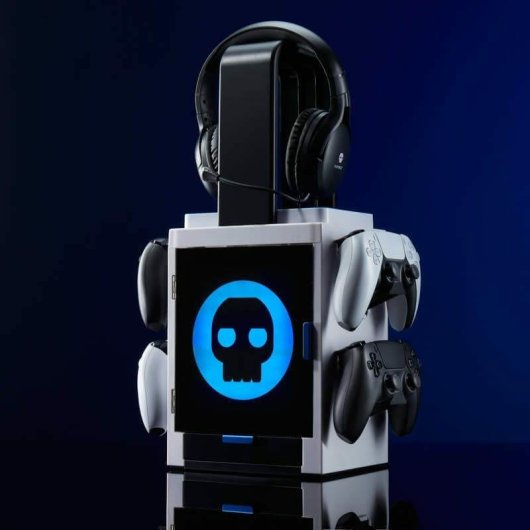 Spielturm Numskull PS5 Inspired Grau Mit Beleuchtung Kabelgebunden