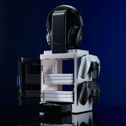 Spielturm Numskull PS5 Inspired Grau Mit Beleuchtung Kabelgebunden