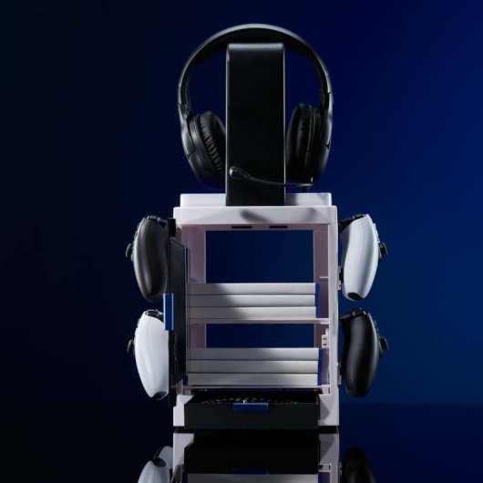 Spielturm Numskull PS5 Inspired Grau Mit Beleuchtung Kabelgebunden