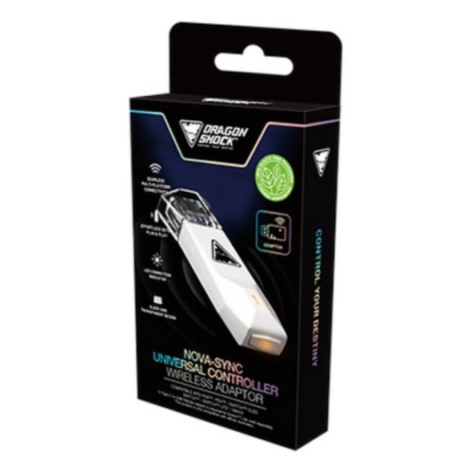 Adaptateur Dragon Shock Nova-Sync USB Sans Fil Blanc Multiplateforme