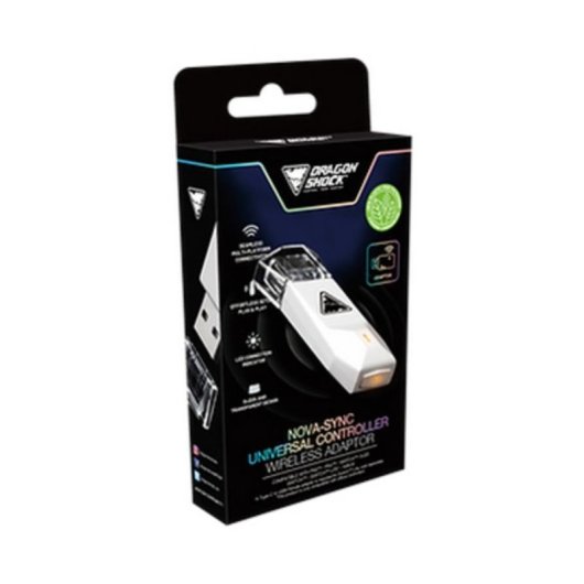 Adaptateur Dragon Shock Nova-Sync USB Sans Fil Blanc Multiplateforme