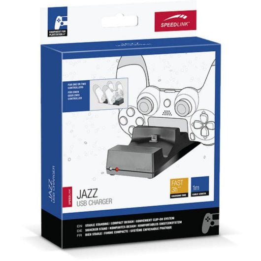 Cargador Speed Link JAZZ Interior USB Negro para DUALSHOCK 4