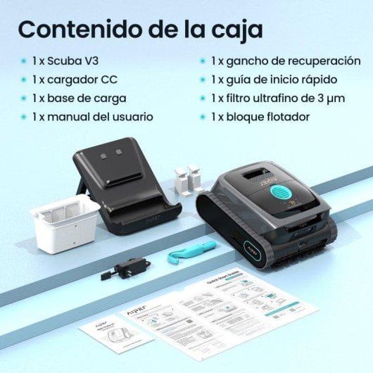 Robot limpia piscinas Aiper Scuba V3 con IA para piscinas hasta 100 m²