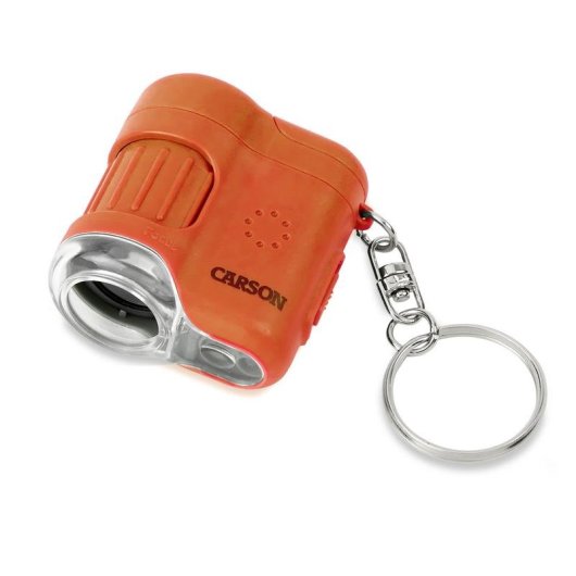 Mikroskop Carson MICROMINI 20X Orange Silber LED 20x Tragbar