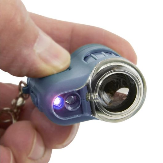 Mikroskop Carson MICROMINI 20X Blau Silber 20x LED Mobil