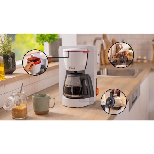 Cafetière à filtre Bosch TKA3M131 1,25 L 15 Tasses Fonction maintien au chaud