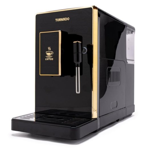 Máquina de café expresso automática Tornado TCM-9008A-GS 200g moinho integrado espumador leite