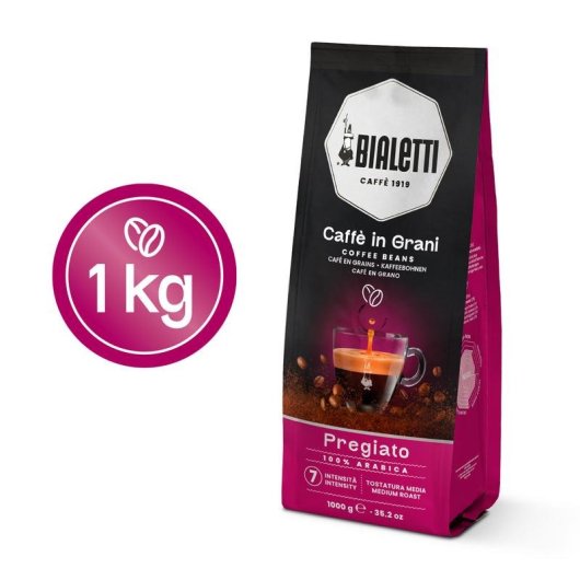 Café expreso Bialetti Pregiato 1 kg tueste medio 100% arabica
