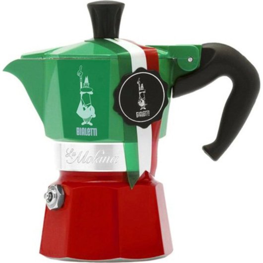 Manuelle French Press Kaffeemaschine Bialetti 0,5 L Aluminium schwarz gruen rot