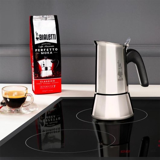 Italienischer Espressokocher Bialetti Venus box 0,3L 6 Tassen Edelstahl Induktion