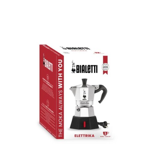 Cafetière italienne électrique Bialetti Moka Elettrika 0,09L 2 Tasses aluminium noir