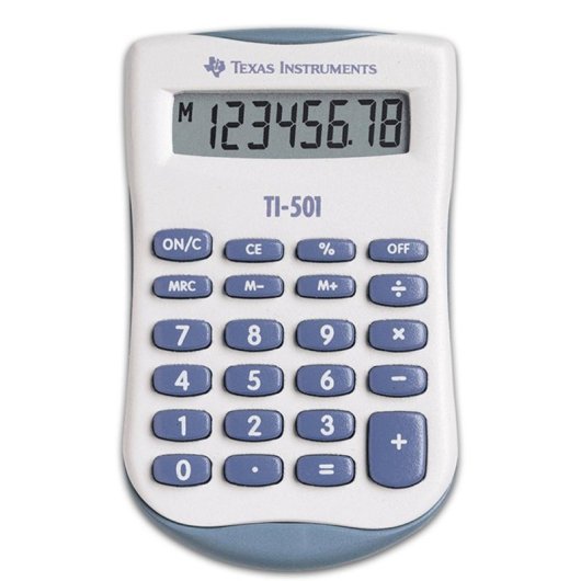 Taschenrechner Texas Instruments TI-501 8-stellig Blau Weiss Kompakt