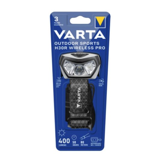 Linterna Varta 18650 101 401 con cinta para cabeza, LED, IPX7