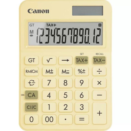 Calculadora Canon LS-125KB Escritorio 12 dígitos Batería/Solar Amarillo