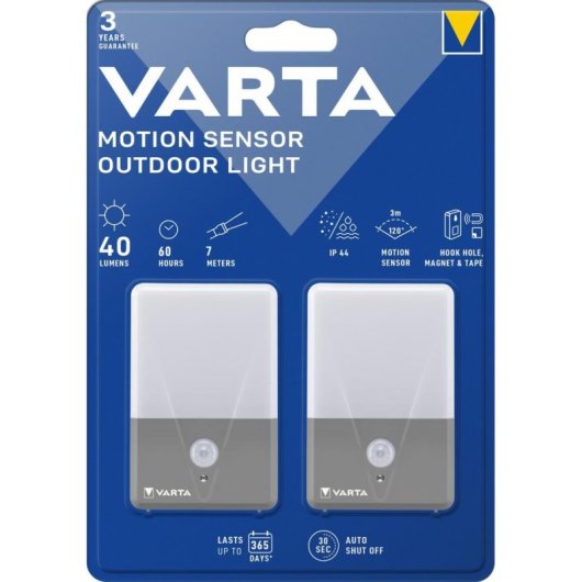Aplique de Pared Exterior Varta 16634 con Sensor de Movimiento IP44