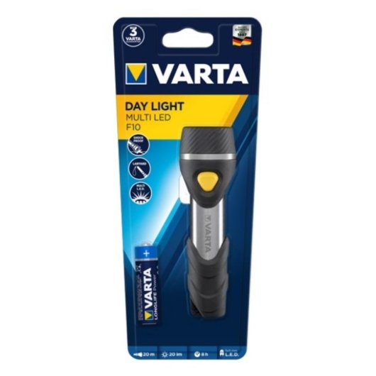 Lanterna Varta Day Light Multi LED F10 aluminio preto porta-chaves