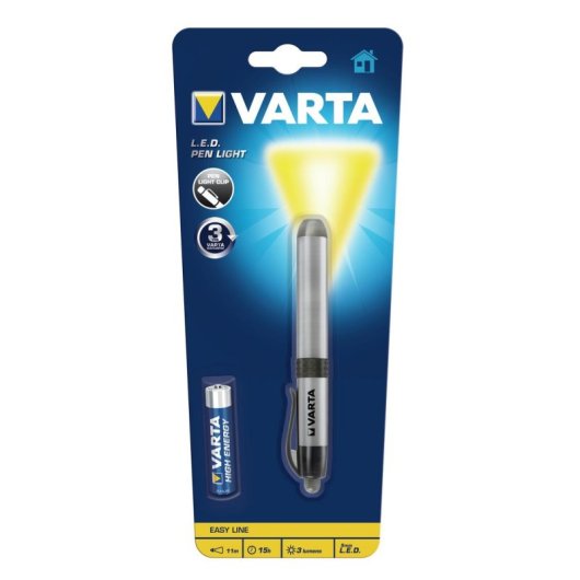 Taschenlampe Varta LEDPL Aluminium LED Silber Kompakt Clip
